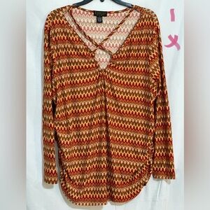 LADIES YELLOW, RED, ORANGE & WHITE TOP